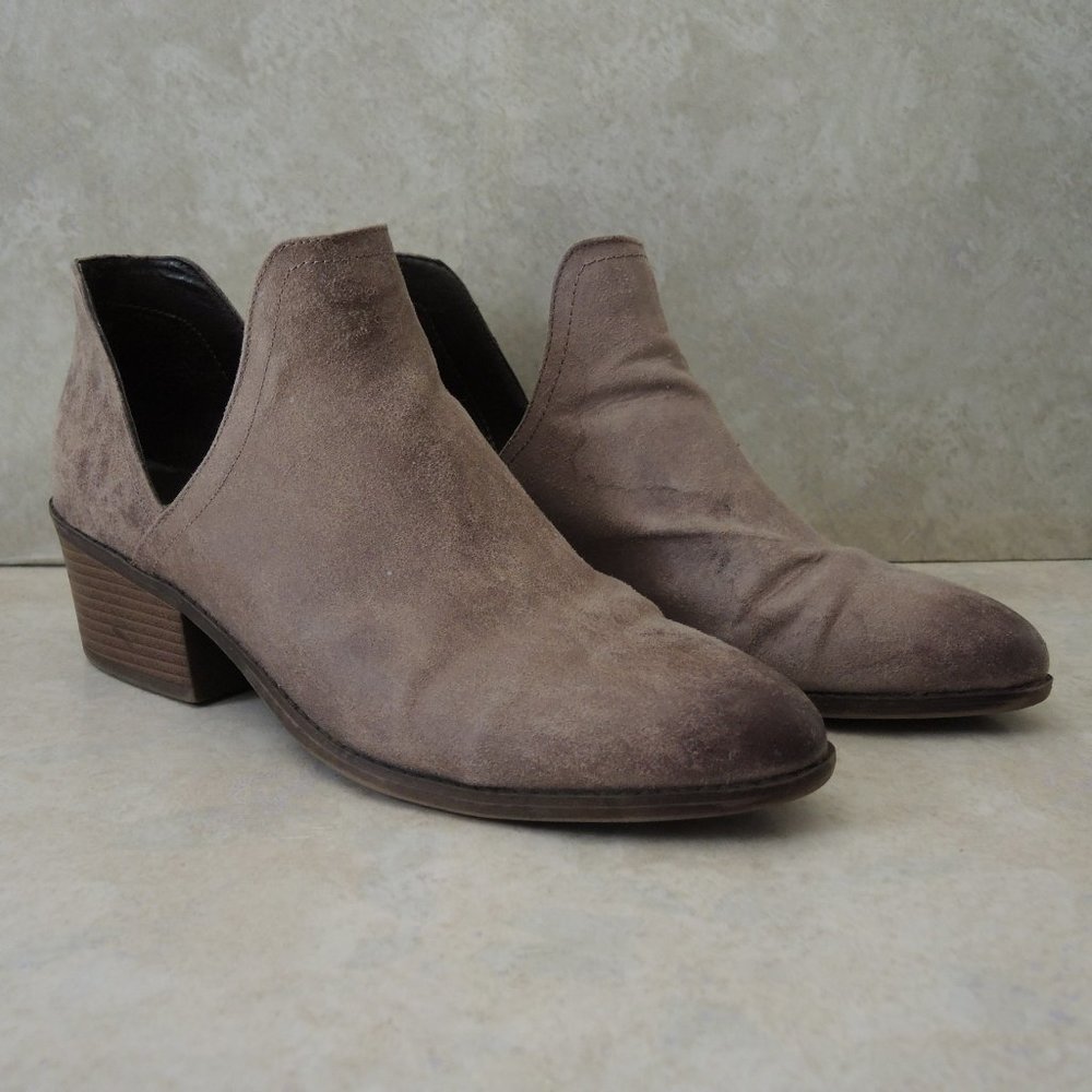 Westin Ankle Bootie Doe Brown Fabric Upper Size 10 Fergalicious by Fergie